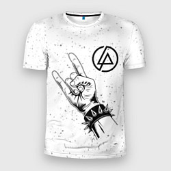 Футболка спортивная мужская Linkin Park и рок символ, цвет: 3D-принт