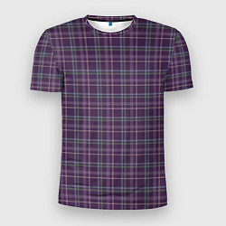 Мужская спорт-футболка Джентльмены Шотландка темно-фиолетовая