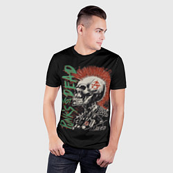 Футболка спортивная мужская Punks not dead, цвет: 3D-принт — фото 2
