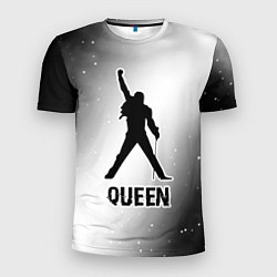 Футболка спортивная мужская Queen glitch на светлом фоне, цвет: 3D-принт