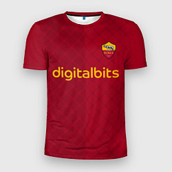 Футболка спортивная мужская AS Roma форма 2223 домашняя, цвет: 3D-принт