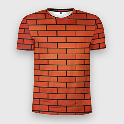 Мужская спорт-футболка Кирпичная стена