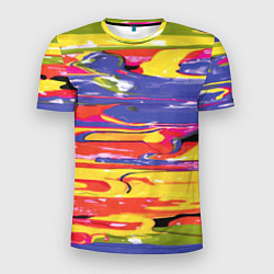 Футболка спортивная мужская Красочный бум, цвет: 3D-принт