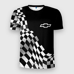 Мужская спорт-футболка Chevrolet racing flag
