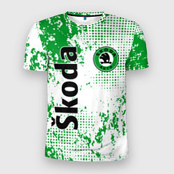 Мужская спорт-футболка Skoda auto logo