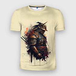 Футболка спортивная мужская Самурай с двумя мечами - нейросеть, цвет: 3D-принт