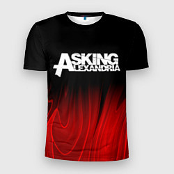Футболка спортивная мужская Asking Alexandria red plasma, цвет: 3D-принт
