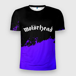 Футболка спортивная мужская Motorhead purple grunge, цвет: 3D-принт