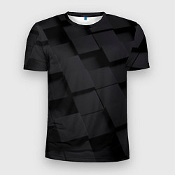 Футболка спортивная мужская Чёрные геометрические блоки, цвет: 3D-принт