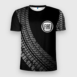 Мужская спорт-футболка Fiat tire tracks