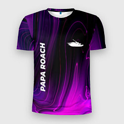 Мужская спорт-футболка Papa Roach violet plasma