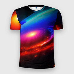 Мужская спорт-футболка Неоновая галактика