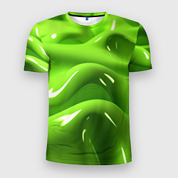 Футболка спортивная мужская Зеленая слизь, цвет: 3D-принт