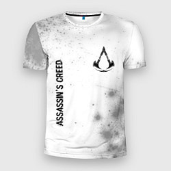 Мужская спорт-футболка Assassins Creed glitch на светлом фоне: надпись, с
