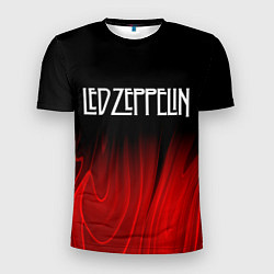 Футболка спортивная мужская Led Zeppelin red plasma, цвет: 3D-принт