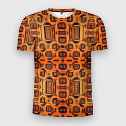 Футболка спортивная мужская Оранжевый киберпанк, цвет: 3D-принт