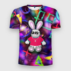Футболка спортивная мужская Кролик в футболке, цвет: 3D-принт
