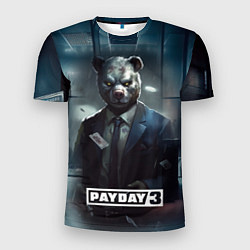 Футболка спортивная мужская Payday 3 bear, цвет: 3D-принт