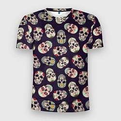 Футболка спортивная мужская Узор с черепами Pattern with skulls, цвет: 3D-принт