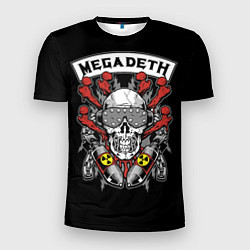 Мужская спорт-футболка Megadeth - ядерный череп