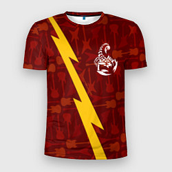 Мужская спорт-футболка Scorpions гитары и молния