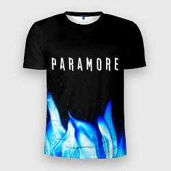 Футболка спортивная мужская Paramore blue fire, цвет: 3D-принт