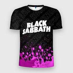 Футболка спортивная мужская Black Sabbath rock legends: символ сверху, цвет: 3D-принт