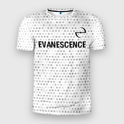 Футболка спортивная мужская Evanescence glitch на светлом фоне: символ сверху, цвет: 3D-принт
