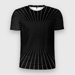 Мужская спорт-футболка Сетка пространства чёрный фон