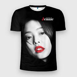 Футболка спортивная мужская Blackpink Jennie Red lips, цвет: 3D-принт