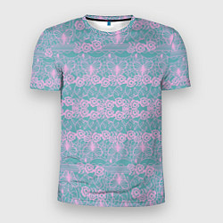 Мужская спорт-футболка Voilet flower pattern