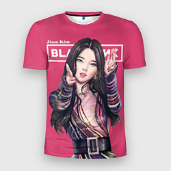 Футболка спортивная мужская Blackpink Jisoo art, цвет: 3D-принт