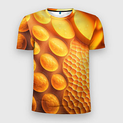 Футболка спортивная мужская Оранжевые круглые плиты, цвет: 3D-принт