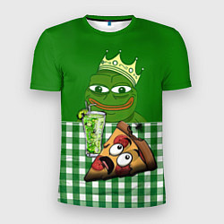 Футболка спортивная мужская Pepe King with pizza, цвет: 3D-принт