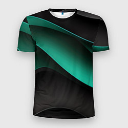 Мужская спорт-футболка Абстрактная зеленая текстура