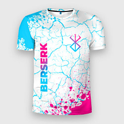 Мужская спорт-футболка Berserk neon gradient style: надпись, символ