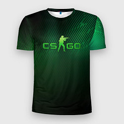 Футболка спортивная мужская CSGO green logo, цвет: 3D-принт