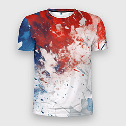 Мужская спорт-футболка Краски в цветах России