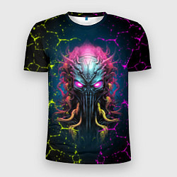 Мужская спорт-футболка Alien - neon style