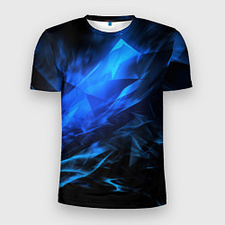 Футболка спортивная мужская Blue black background, цвет: 3D-принт