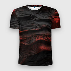 Футболка спортивная мужская Black red texture, цвет: 3D-принт