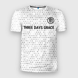 Футболка спортивная мужская Three Days Grace glitch на светлом фоне: символ св, цвет: 3D-принт