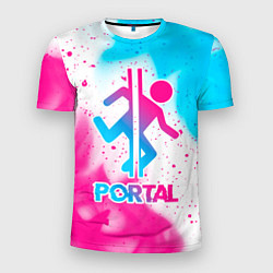 Футболка спортивная мужская Portal neon gradient style, цвет: 3D-принт