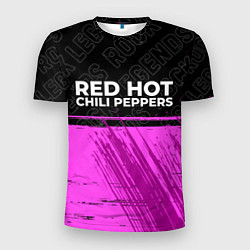 Футболка спортивная мужская Red Hot Chili Peppers rock legends: символ сверху, цвет: 3D-принт