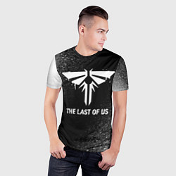 Футболка спортивная мужская The Last Of Us glitch на темном фоне, цвет: 3D-принт — фото 2