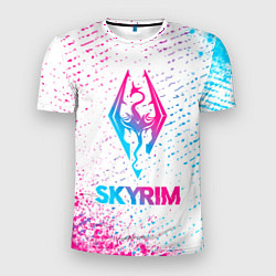 Футболка спортивная мужская Skyrim neon gradient style, цвет: 3D-принт