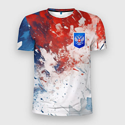 Мужская спорт-футболка Краски и герб России