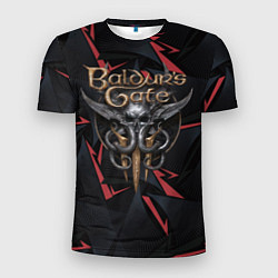 Футболка спортивная мужская Baldurs Gate 3 logo dark red, цвет: 3D-принт