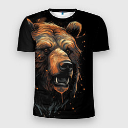 Футболка спортивная мужская Бурый медведь, цвет: 3D-принт