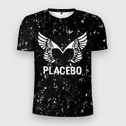 Футболка спортивная мужская Placebo glitch на темном фоне, цвет: 3D-принт